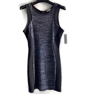 Irreplaceable Fitted Mini Dress Black Grey Heather